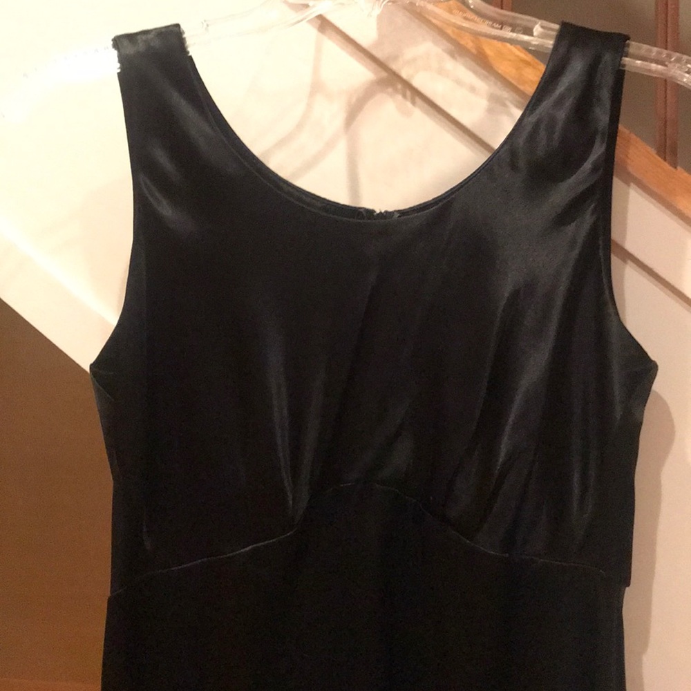 Vintage Satin Black Rabbit Rabbit Rabbit Dress - Picture 2 of 6
